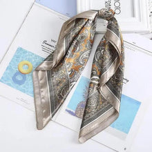 Load image into Gallery viewer, Multi-Functional Square Silk Scarf 60*60cm Headband Hairbands Hair Hoop Accessories For Women,Girl,Lady Head Neck Satin Scarf Handkerchief
