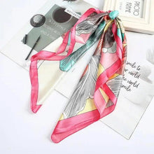 Load image into Gallery viewer, Multi-Functional Square Silk Scarf 60*60cm Headband Hairbands Hair Hoop Accessories For Women,Girl,Lady Head Neck Satin Scarf Handkerchief
