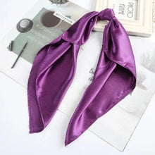 Load image into Gallery viewer, Multi-Functional Square Silk Scarf 60*60cm Headband Hairbands Hair Hoop Accessories For Women,Girl,Lady Head Neck Satin Scarf Handkerchief
