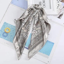 Load image into Gallery viewer, Multi-Functional Square Silk Scarf 60*60cm Headband Hairbands Hair Hoop Accessories For Women,Girl,Lady Head Neck Satin Scarf Handkerchief
