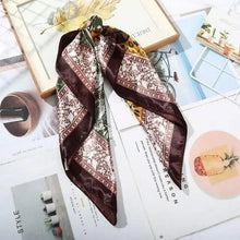 Load image into Gallery viewer, Multi-Functional Square Silk Scarf 60*60cm Headband Hairbands Hair Hoop Accessories For Women,Girl,Lady Head Neck Satin Scarf Handkerchief
