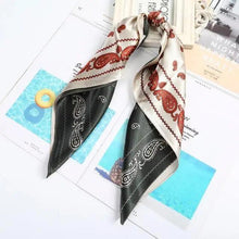 Load image into Gallery viewer, Multi-Functional Square Silk Scarf 60*60cm Headband Hairbands Hair Hoop Accessories For Women,Girl,Lady Head Neck Satin Scarf Handkerchief
