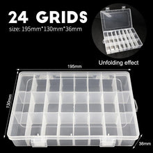 Load image into Gallery viewer, Multi Grids Plastic Box Adjustable Compartment Jewelry Organizer Box Eco-Friendly PP Transparent Jewelry Box Simple Design Plastic Portable Compartments Jewelry Organiser For Women
