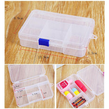 Load image into Gallery viewer, Multi Grids Plastic Box Adjustable Compartment Jewelry Organizer Box Eco-Friendly PP Transparent Jewelry Box Simple Design Plastic Portable Compartments Jewelry Organiser For Women
