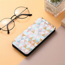Load image into Gallery viewer, Multicolored Phone Case For iPhone 13 12 11 Pro Mini Cover Wallet Card Slot Flip Magnetic Leather PU Leather Flip Wallet Cover with Card Slots Case Cover
