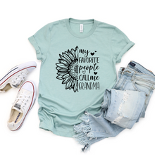 Load image into Gallery viewer, My Favorite People Call Me Grandma Sunflower Tee
