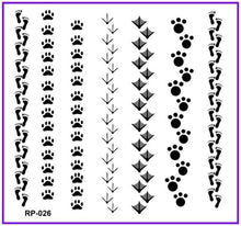 Load image into Gallery viewer, Nail Art Beauty Water Decal Slider Nail Stickers Animal Pet Claw Paw Foot Print Sweet Heart Black Cat Decorations Slider Nail Art Stickers Decals Nail Art Supplies Valentines Day 3D Self-Adhesive Nail Decorations Manicuring Nail Art Manicure Lips Nail
