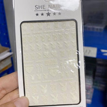 Load image into Gallery viewer, Nail Art Stickers Red Lips Nails Decals Sticker Hot Sexy Girl Tip Back Glue Decal Cool Lollipop Self Adhesive Acrylic Tips Tool Decoration White Feather Lace Flower Leaf Carving Design Exquisite Pattern Nail Art Supplies Self-Adhesive Nail
