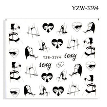 Load image into Gallery viewer, Nail Art Water Transfer Stickers Anime Mouse Animal Kid slider adhesive Watermark Decals Women Beauty Wedding Nails  Decal Self-Adhesive 3D Wave Design Decoration for Women Girls Art Stickers Decal Decoration Metallic Curve Strip Line Nail
