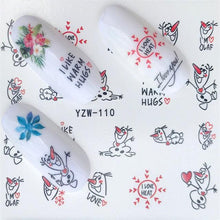 Load image into Gallery viewer, Nail Art Water Transfer Stickers Anime Mouse Animal Kid slider adhesive Watermark Decals Women Beauty Wedding Nails  Decal Self-Adhesive 3D Wave Design Decoration for Women Girls Art Stickers Decal Decoration Metallic Curve Strip Line Nail
