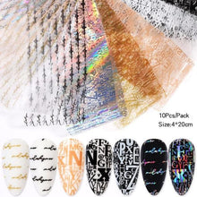 Load image into Gallery viewer, Nail Foils Marble Flower Series Iridescent Nail Art Transfer Sticker Paper Slider Nail Water Decal Design Manicures Decorations  Art Manicures Decoration New Gold Nail Transfer Foils for Nail Arts Nails Supply Holographic Effect Nail Art Foil Stickers Hol
