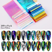 Load image into Gallery viewer, Nail Foils Marble Flower Series Iridescent Nail Art Transfer Sticker Paper Slider Nail Water Decal Design Manicures Decorations  Art Manicures Decoration New Gold Nail Transfer Foils for Nail Arts Nails Supply Holographic Effect Nail Art Foil Stickers Hol
