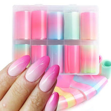 Load image into Gallery viewer, Nail Foils Marble Flower Series Iridescent Nail Art Transfer Sticker Paper Slider Nail Water Decal Design Manicures Decorations  Art Manicures Decoration New Gold Nail Transfer Foils for Nail Arts Nails Supply Holographic Effect Nail Art Foil Stickers Hol
