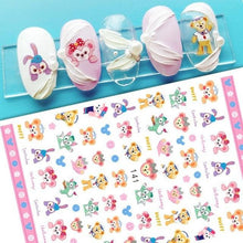 Load image into Gallery viewer, Nail Stickers Cute Rabbit Nail Art Decorations No Face Man Sliders For Manicure Cute Cartoon Nail Art Sticker Decals for Women Kids Girls Manicure Decoration Nail Art Supplies 3D Self-Adhesive Nail Decals Designer Nail Stickers for Acrylic Nails
