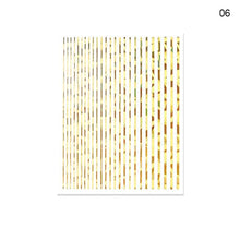 Load image into Gallery viewer, Nail Strip Stickers Black Gold Rose Gold Silver Metal Strip Tape Nail Art Adhesive Foil Tips Nail Sticker Decals Metallic Curve Strip Line Nail Decal Self-Adhesive 3D Wave Design Decoration for Women Girls Tape Nail Art Stickers Decal Decoration
