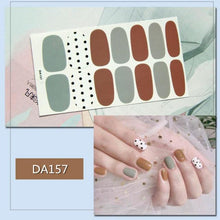 Load image into Gallery viewer, Nail Wraps Polish Decals Strips Golden Glitter 3D Adhesive Full Nail Art Stickers Manicure Kits Women Nail Decorations Accessories Metal Curve Stripe Lines Design Letter Nail Sticker Adhesive Decoration Template Nail Tool Decorations
