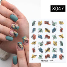 Load image into Gallery viewer, Nails Sticker Nail Art Decorations Flowers Leaves Decals Water Transfer Sliders Woman Face Fruit Foil Manicures Wraps  Water Transfer Nail Decals Sticker For Pretty Girl Self-Adhesive Nail Decals Designer Nail Stickers for Acrylic Decal
