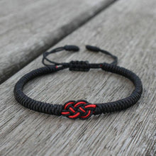 Load image into Gallery viewer, National Style Lucky Red String Bracelet Handmade Braided Knot Charm Bracelets For Women Men Red Bracelet Protection Red Cord Bracelet Adjustable Braided Knot Bracelet
