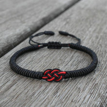 Load image into Gallery viewer, National Style Lucky Red String Bracelet Handmade Braided Knot Charm Bracelets For Women Men Red Bracelet Protection Red Cord Bracelet Adjustable Braided Knot Bracelet
