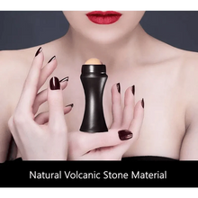 Load image into Gallery viewer, Natural Reusable Oil Resistant Facial Tool Roller Oil Control Rolling Stone Women Makeup Face Skin Care Tool Facial Cleaning Oil Absorption Roller On Ball Suitable for Traveling At Home Or Going Conduct For Facial Massage
