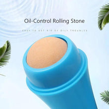 Load image into Gallery viewer, Natural Reusable Oil Resistant Facial Tool Roller Oil Control Rolling Stone Women Makeup Face Skin Care Tool Facial Cleaning Oil Absorption Roller On Ball Suitable for Traveling At Home Or Going Conduct For Facial Massage
