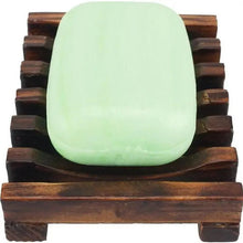 Load image into Gallery viewer, Natural Wooden Soap Dish Wood Soap Tray Holder Storage Soap Rack Plate Box Container For Bath Shower Plate Bathroom Wooden Soap Dish Soap Saver Holder Soap Tray for Bathroom Shower Rectangular Sink Drainer Hand Craft for Soap Sponges And More
