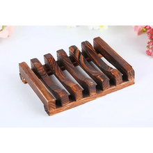 Load image into Gallery viewer, Natural Wooden Soap Dish Wood Soap Tray Holder Storage Soap Rack Plate Box Container For Bath Shower Plate Bathroom Wooden Soap Dish Soap Saver Holder Soap Tray for Bathroom Shower Rectangular Sink Drainer Hand Craft for Soap Sponges And More
