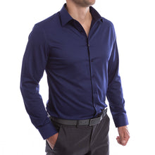 Load image into Gallery viewer, goTIELESS Ultimate Dress Shirt (Navy)

