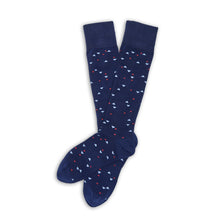 Load image into Gallery viewer, Navy Chicklet Dress Socks

