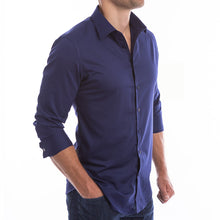 Load image into Gallery viewer, goTIELESS Ultimate Dress Shirt (Navy)
