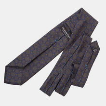 Load image into Gallery viewer, Moretti - Printed Madder Silk Tie - Navy &amp; Green
