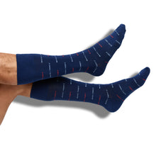 Load image into Gallery viewer, Navy Hotty Toddy Dress Socks
