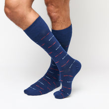 Load image into Gallery viewer, Navy Hotty Toddy Dress Socks
