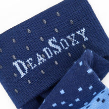 Load image into Gallery viewer, Navy Ombre Dot Dress Socks
