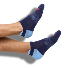 Load image into Gallery viewer, Navy/Powder ' Ole Miss ' Ankle Socks
