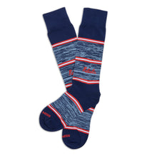 Load image into Gallery viewer, Navy Rebels Stripe Dress Socks
