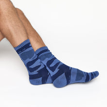 Load image into Gallery viewer, Navy Sip Camo Casual Crew Socks
