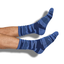 Load image into Gallery viewer, Navy Sip Camo Casual Crew Socks
