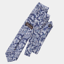 Load image into Gallery viewer, Novara - Printed Silk Tie - Navy
