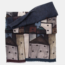 Load image into Gallery viewer, Villaggio - Wool Scarf - Navy
