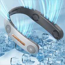 Load image into Gallery viewer, Neck Fan 4 Turbo 2400mAh Portable Ventilator Bladeless Cooling Mute Fan USB Rechargeable Wearable Neckband Fan for Outdoor USB Rechargeable Leafless Hanging Fans Air Cooler Cooling Wearable Neckband Fans
