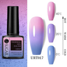 Load image into Gallery viewer, New 2022 Pink Blue Gel Nail Polish UV Color Changing Elegant Luxury Glossy Nail Design For Womens
