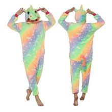 Load image into Gallery viewer, New Animal Pajamas Women Unicorn Sleepwear Panda Pajama Cartoon Overalls Winter Rabbit Nightie Jumpsuit For Winter Girls Unicorn Pajamas Costume Fleece Hooded Animal Sleepwear Christmas Cosplay Unicorn Gift
