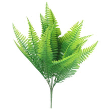 Load image into Gallery viewer, New Artificial Shrubs Boston Fern Grass Fake Green Bushes Indoor Outdoor UV Resistant Indoor Outside For Home Garden Porch Window Décor

