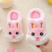Load image into Gallery viewer, New Autumn Winter Children's Cotton Slippers Cute Home Warm Non-slip Baby Fur Slippers Fashion Home Soft Slippers Memory Foam Indoor Comfy Fuzzy Knitted Slip On Cotton Slippers
