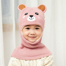 Load image into Gallery viewer, New Baby Girl Winter Hat Warm Bear Skellies Beanies Knitted Cap Kids Balaclava Mask Hats Gorgas Toddler Winter Hat, Baby Winter Hat, Fleece Lined Girls Boys Winter Hat  Kids Winter Hat Scarf Earflap Hood Skull Caps
