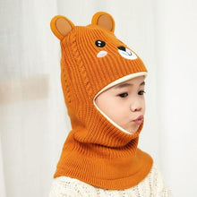 Load image into Gallery viewer, New Baby Girl Winter Hat Warm Bear Skellies Beanies Knitted Cap Kids Balaclava Mask Hats Gorgas Toddler Winter Hat, Baby Winter Hat, Fleece Lined Girls Boys Winter Hat  Kids Winter Hat Scarf Earflap Hood Skull Caps
