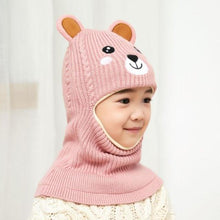 Load image into Gallery viewer, New Baby Girl Winter Hat Warm Bear Skellies Beanies Knitted Cap Kids Balaclava Mask Hats Gorgas Toddler Winter Hat, Baby Winter Hat, Fleece Lined Girls Boys Winter Hat  Kids Winter Hat Scarf Earflap Hood Skull Caps
