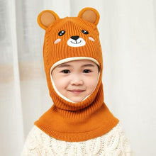 Load image into Gallery viewer, New Baby Girl Winter Hat Warm Bear Skellies Beanies Knitted Cap Kids Balaclava Mask Hats Gorgas Toddler Winter Hat, Baby Winter Hat, Fleece Lined Girls Boys Winter Hat  Kids Winter Hat Scarf Earflap Hood Skull Caps
