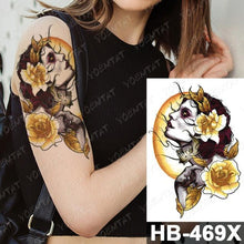 Load image into Gallery viewer, New Big Butterfly Waterproof Temporary Sticker Tattoo Elegant Black Colorful Tattoos Rose For Women Men
